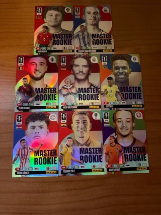 8 Cromos Panini Master Rookie