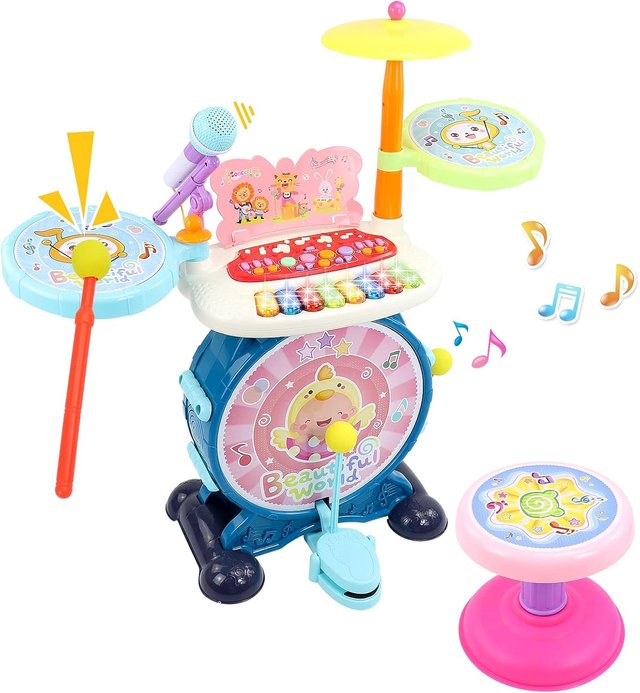 Jerryvon Batería Infantil Musical