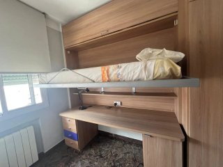 Dormitorio juvenil completo madera y azul