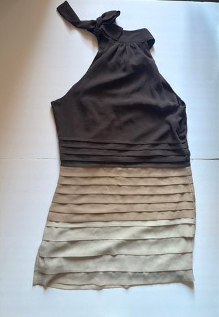 Vestido elegante fiesta/evento tricolor