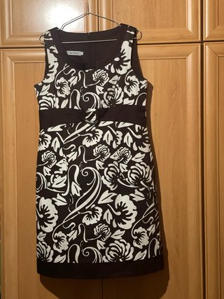 Vestido Estampado marron estampado Crudo