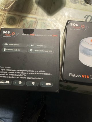 2 Balizas V16 Geolocalizadas SOS Flash