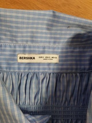 Camisa Bershka Azul Talla S