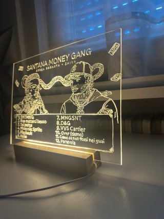 Lampada Santana Money Gang - Sfera Ebbasta Shiva
