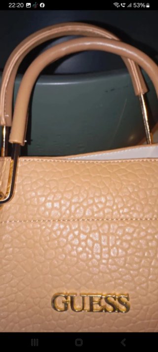 Bolso Guess Camel Piel Texturizada