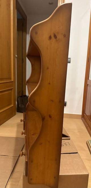 Estantería de Pared de Madera con Cajones