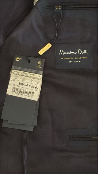 Traje Massimo Dutti Azul Marino Talla 48