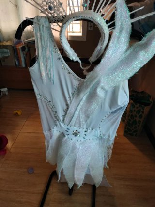 Disfraz Carnaval Blanco y Plateado