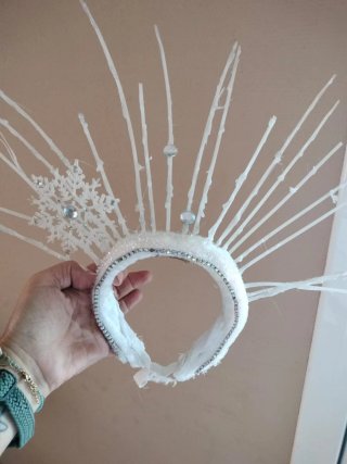 Disfraz Carnaval Blanco y Plateado