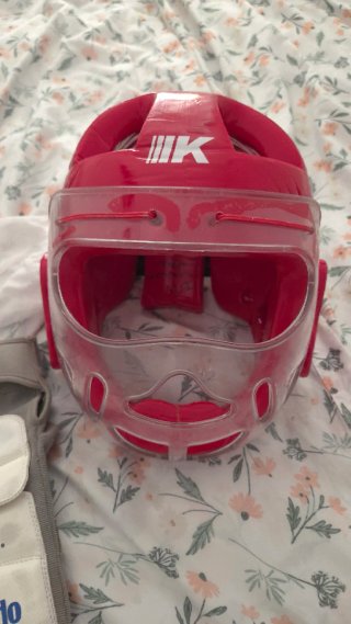 Casco Taekwondo Infantil Rojo talla s