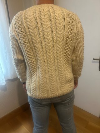 Jersey de lana con ochos artesanal