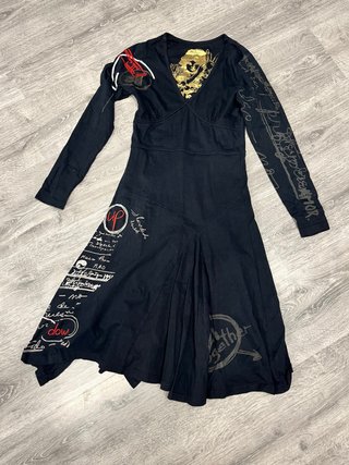Vestido Desigual Negro Talla S