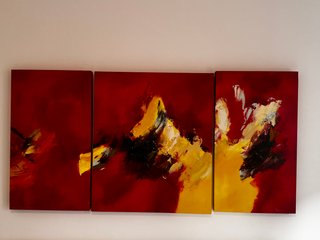 Juego de 3 Cuadros Abstractos