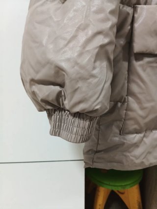 Chaquetón señora beige acolchado