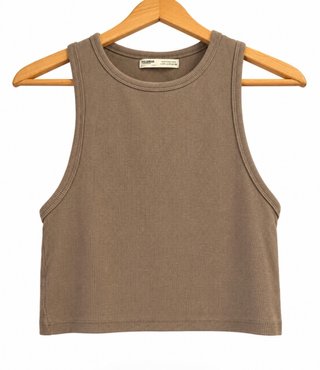 Top marrón Pull&Bear Talla M