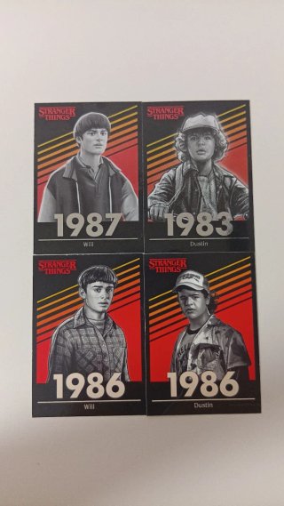 Lote 4 cartas Stranger Things Años