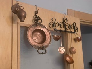 Set de Utensilios de Cocina Antiguos de cobre