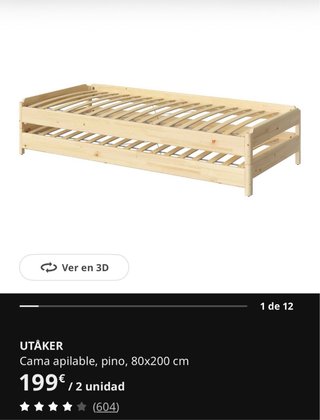 2 Camas IKEA 1 Plaza con Colchones