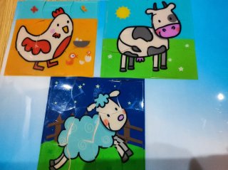 Puzzle Vertical Adhesivo Aladine Granja 3+