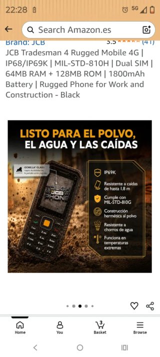 Móvil JCB Tradesman 4 Rugged