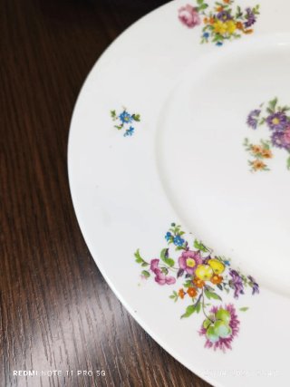 LIMOGES 8 Platos Llanos Porcelana Francesa