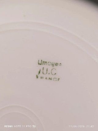 LIMOGES 8 Platos Llanos Porcelana Francesa