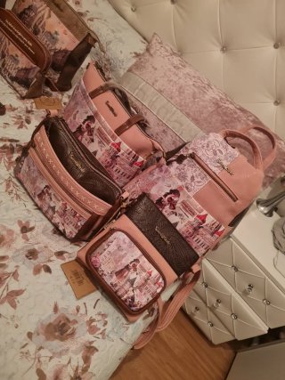 Bolsos Sweet Candy Marrón y Rosa