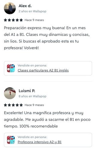 Profesora inglés examen Aptis