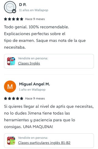 Profesora inglés examen Aptis