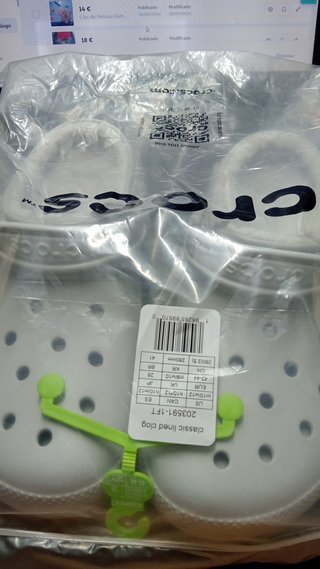 Crocs Classic Lined Clog Gris Claro 43-44