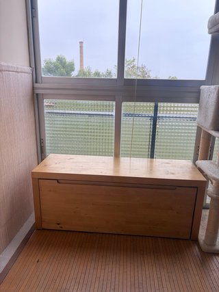 Baúl de madera con ruedas (dos unidades)
