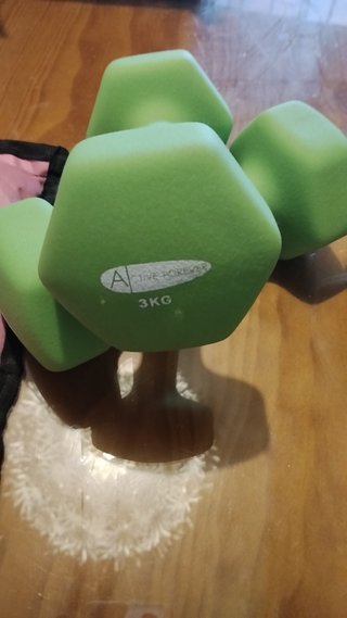 Mancuernas 3KG Active Forever Verdes,de 2 Kg,