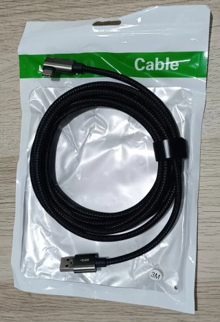 Cabo de ligação USB C 90° 3mtrs