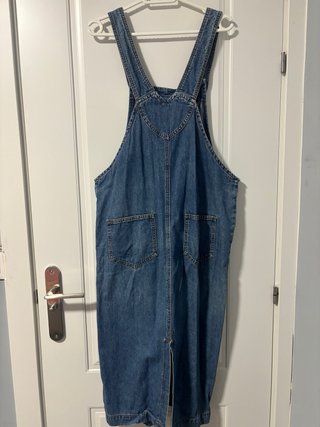 Vestido Peto Vaquero Largo Azul