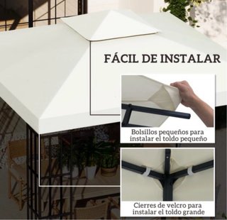 Techo de Repuesto para Cenador 3x3m Beige