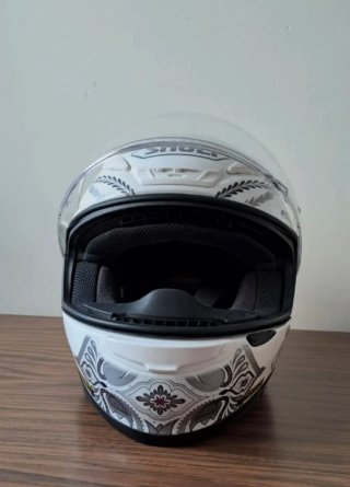 Casco Shoei Talla S Blanco Diseño Floral