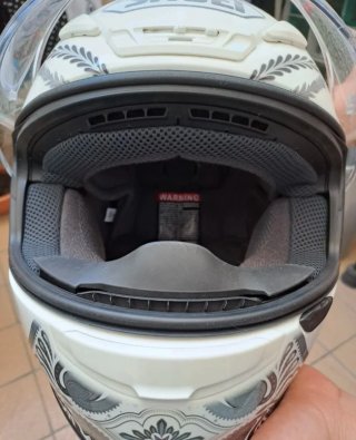Casco Shoei Talla S Blanco Diseño Floral