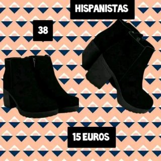 Botines Hispanitas Negros Talla 38