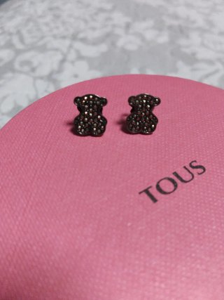 Pendientes Oso Tous Negro y Plata