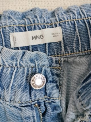 Bermuda Vaquera Mango Azul Talla L