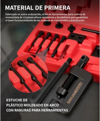 Herramienta para Cadena de Moto 13 Piezas