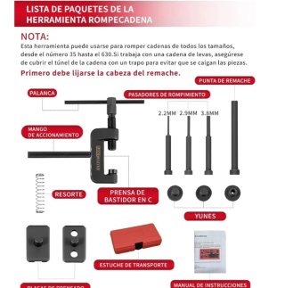 Herramienta para Cadena de Moto 13 Piezas