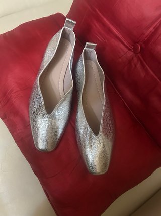 Bailarinas Plateadas Talla 38