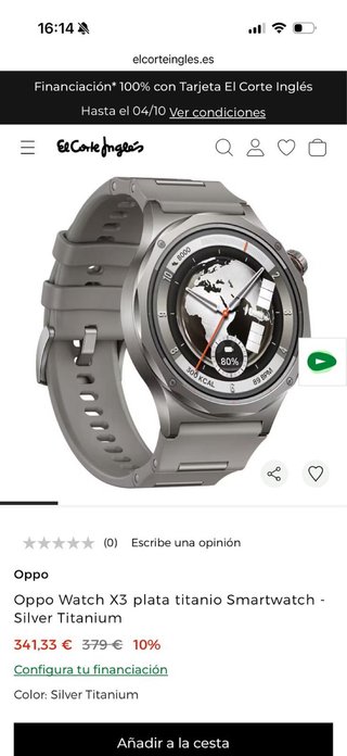 Smartwatch OPPO Watch X3 Gris
