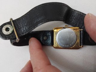 Orologio Zenith vintage pelle nera oro