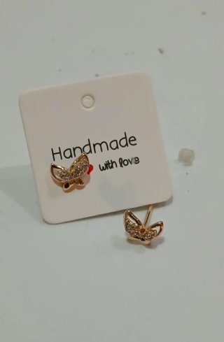 Pendientes mariposa con circonitas