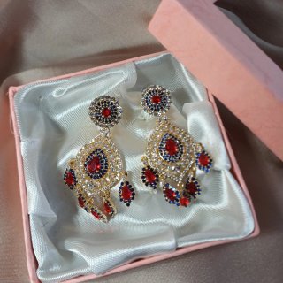 Pendientes Joyería Fina Pedrería y Circonitas