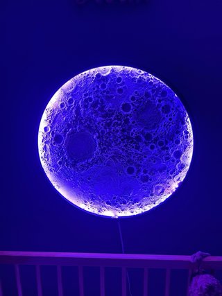 Lâmpada Decorativa lua com led de varias cores