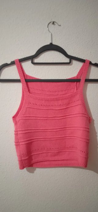 Top de punto rosa Bershka