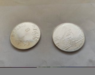 2 Monedas de Plata Rosa Mota Carlos Lopes